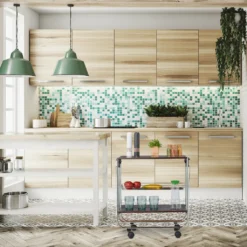 Relaxdays Klappbarer Servierwagen -Küchenutensilien Laden 005ac8a4b3cf01cd7f2c79e2ade7104c