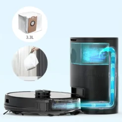 AIRROBO T10+ LDS Staubsauger Roboter 3-in-1 Saugroboter Mit Wischfunktion Saugroboter 2700Pa Mit Automatischer Absaugstation & Elektrische Kontrollwassertank -Küchenutensilien Laden 011133dce45570484b057d891f04c70a