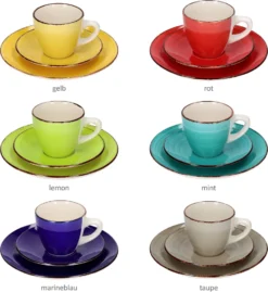 18tlg Kaffeeservice Malaga Kaffee Tee-Gedeck 6Pers Kaffeetassen Dessertteller Abstrakt Handbemalt 14 18tlg Kaffeeservice Malaga Kaffee Tee-Gedeck 6Pers Kaffeetassen Dessertteller Abstrakt Handbemalt -Küchenutensilien Laden 01ebcafbffbd5423d4119c012ee08a68