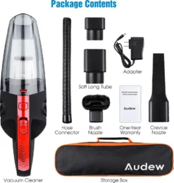 120W Akku Handstaubsauger Von AUDEW In Schwarz/Rot -Küchenutensilien Laden 039827559007d349aef063573f245222