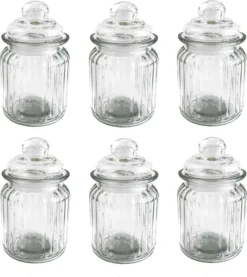 Glasgefäß Mit Deckel - 6 Stück - Vorratsglas 300ml