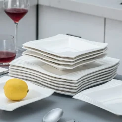 MALACASA, Serie Amparo, Cremeweiß Porzellan Tafelservice 12 Tlg. Set Speiseteller Und Suppenteller Geschirrset Für 6 Personen 15 MALACASA, Serie Amparo, Cremeweiß Porzellan Tafelservice 12 Tlg. Set Speiseteller Und Suppenteller Geschirrset Für 6 Personen -Küchenutensilien Laden 0a806c8cd859bd61fa6ff2b141987c95