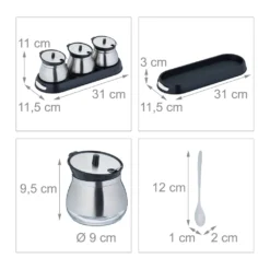 Relaxdays 3er Gewürzgläser Set Mit Tablett -Küchenutensilien Laden 0cc135b4385b3ec8713ef07193ce1612