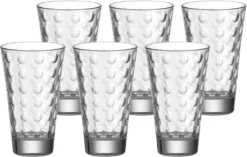 LEONARDO 012684 Optic Longdrinkbecher, Glas, 300 Ml, Ø 8 X 13 Cm, Klar (6 Stück) -Küchenutensilien Laden 0d483012ce5fe8dc374efd488d91a41c