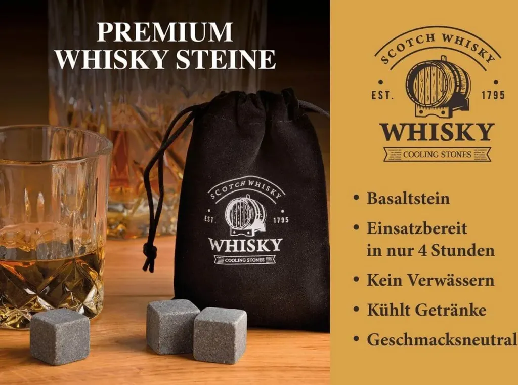 Whisky Geschenkset Nicht Nur Für Whisky Liebhaber:innen, 8 Granit Whisky Steine, 2 Whiskygläser, Eiswürfelzange Und Samtbeutel In Toller Holz Geschenkbox. Neidfaktor Inclusive 5 Whisky Geschenkset Nicht Nur Für Whisky Liebhaber:innen, 8 Granit Whisky Steine, 2 Whiskygläser, Eiswürfelzange Und Samtbeutel In Toller Holz Geschenkbox. Neidfaktor Inclusive – Bild 3