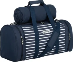 Anndora Picknick Kühltasche + Decke + Zubehör - Blau Weiß Gestreift - Blau 12 Anndora Picknick Kühltasche + Decke + Zubehör - Blau Weiß Gestreift - Blau -Küchenutensilien Laden 0ebd62b772ca845f513599e250ef4153