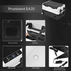 Merax Elektrisch Kühlbox Mit Kompressor 31.5L Schwarz, Mini Kühlschrank Tragbar Kühlleistung Bis -20° C, Gefrierbox 12/24 V Und 230 V Für Büro, Auto, Camping, Garten -Küchenutensilien Laden 11501c8f5bb0391593434e0819da0553