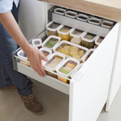 Emsa Trockenvorratsdose OPTIMA 0,45 Liter Transparent / Weiß -Küchenutensilien Laden 1237e24412838ae8975fd10ebe5ceb35