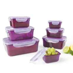 GOURMETmaxx Frischhaltedosen Klick-it 28-tlg. In Lila Frischhaltedosen Set Klick-It Gefrierdosen Lunchbox Brotdose 14 Stück Lila -Küchenutensilien Laden 13917315d1f42ec848e51c4e82796dad