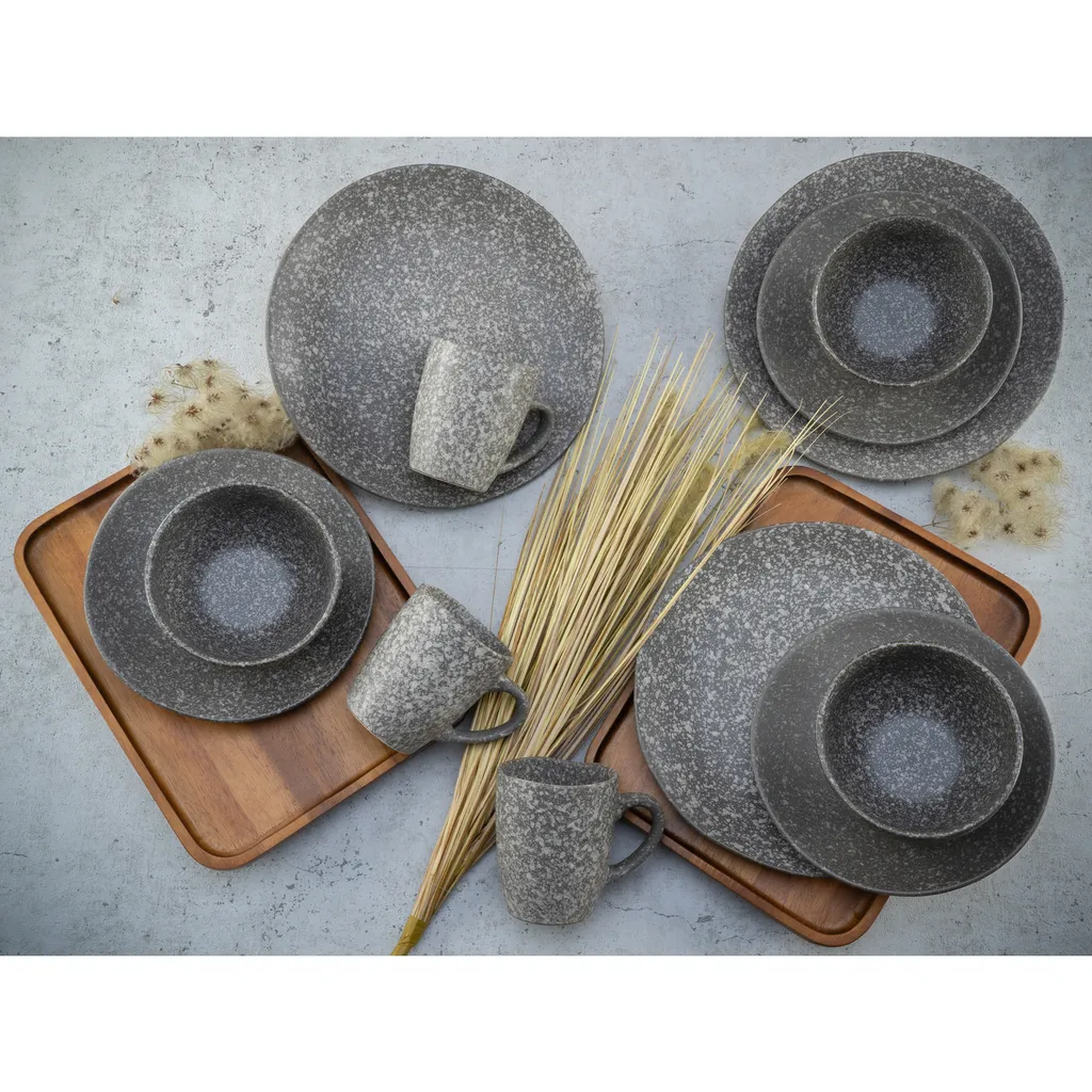 CreaTable 23770 Kombiservice Granit Für 4 Personen, Steinzeug (1 Set, 16-teilig) 6 CreaTable 23770 Kombiservice Granit Für 4 Personen, Steinzeug (1 Set, 16-teilig) – Bild 4