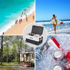 Merax Elektrisch Kühlbox Mit Kompressor 31.5L Schwarz, Mini Kühlschrank Tragbar Kühlleistung Bis -20° C, Gefrierbox 12/24 V Und 230 V Für Büro, Auto, Camping, Garten -Küchenutensilien Laden 140bbfaaeff5f1312dd6f326a1eb6507