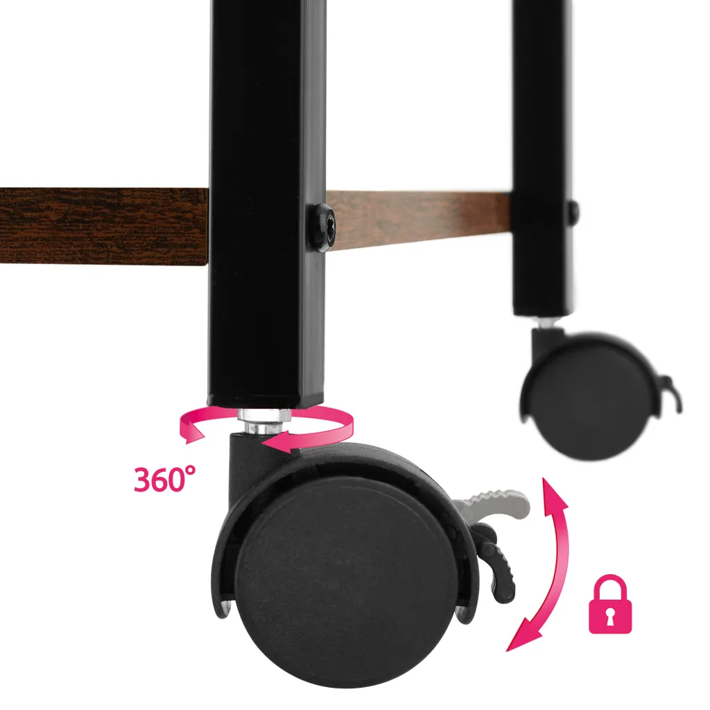 Tectake Servierwagen Rugby 65,5x45,5x88,5cm - Industrial Dunkelbraun 11 Tectake Servierwagen Rugby 65,5x45,5x88,5cm - Industrial Dunkelbraun – Bild 9