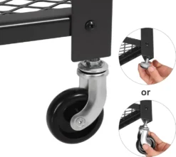 VASAGLE Servierwagen Auf 4 Rollen | Küchenwagen Aus Holz Metall Rollwagen Küchenregal Schwarz Vintage LRC78X -Küchenutensilien Laden 14f481e00985fd11f789a88a5591244a