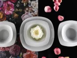 CreaTable 13915 Kombiservice Square Für 4 Personen, Porzellan, Weiß (1 Set, 16-teilig) -Küchenutensilien Laden 14ff24917943c5828bf5d7d3b475180b