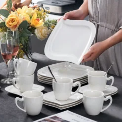 MALACASA, Serie Elvira, 36 Teilig Cremeweiß Porzellan Geschirrset Tafelservice Kaffeeservice Mit Tassen, Untertassen, Dessertteller Für 12 Person 16 MALACASA, Serie Elvira, 36 Teilig Cremeweiß Porzellan Geschirrset Tafelservice Kaffeeservice Mit Tassen, Untertassen, Dessertteller Für 12 Person -Küchenutensilien Laden 161fd2150daed9339b4e461aba56f55f