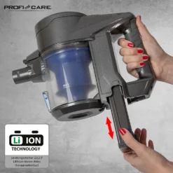 ProfiCare 2in1 Hand-und Bodenstaubsauger PC-BA 3036 A, Leistungsstarker 22,2 V Lithium Ionen Akku, HEPA-Filter, Spezialbürste Für Polster U. Textilien, Inkl. Wandhalterung, Anthrazit-blau 15 ProfiCare 2in1 Hand-und Bodenstaubsauger PC-BA 3036 A, Leistungsstarker 22,2 V Lithium Ionen Akku, HEPA-Filter, Spezialbürste Für Polster U. Textilien, Inkl. Wandhalterung, Anthrazit-blau -Küchenutensilien Laden 1627db83796bc54ee61e9591b67847aa