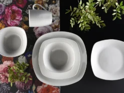 CreaTable 13915 Kombiservice Square Für 4 Personen, Porzellan, Weiß (1 Set, 16-teilig) -Küchenutensilien Laden 1a0d4cac99a802cdbe665b972da03877