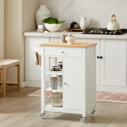 SoBuy® Servierwagen,Küchenwagen,Rollwagen,Küchenschrank,Küchenregal,FKW46-WN -Küchenutensilien Laden 1aa7ca6ba5f35cc2d15e8a9d90e0a734