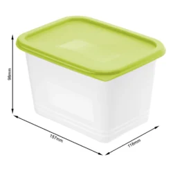 ROTHO Set Gefrierdose 4 X 1 L DOMINO, Farbe:Limettengrün -Küchenutensilien Laden 1c4feb613320fe1c1bc375e47241daa7