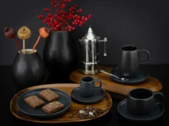 CreaTable 22978 Kombiservice Uno BLACK Für 4 Personen, Steinzeug, Schwarz (1 Set, 16-teilig) -Küchenutensilien Laden 1cb30474551456f7e65c455b1977d52e