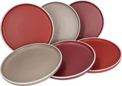Van Well Liz 24tlg Kombi-Service 6 Pers. Steingut Sand Rot Terracotta Geschirrset -Küchenutensilien Laden 1cf7f9e92fd38dfe58155f5b54143e07