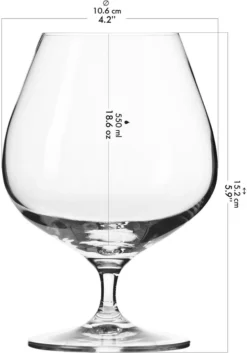 KROSNO Cognac-Gläser Cognacschwenker | Set Von 6 | 550 ML | Harmony Kollektion | Perfekt Für Zuhause, Restaurants Und Partys | Spülmaschinenfest -Küchenutensilien Laden 1d19ccc2868bde788780ef87b3a46f86