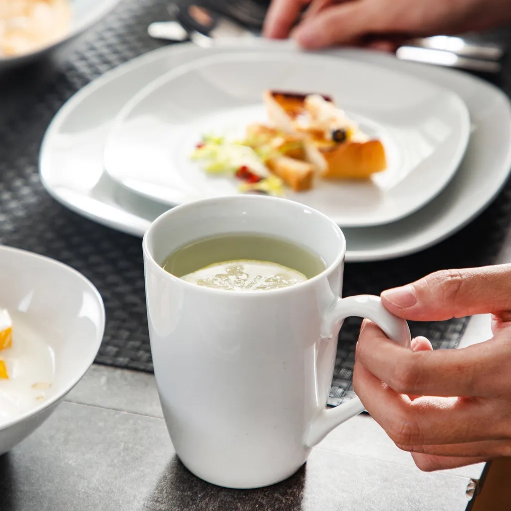 MALACASA, Serie Elisa, 40 Teilig Set Porzellan Tafelservice Kombiservice Geschirrset Mit Dessertteller, Speiseteller, Müslischalen, Eierbecher, Becher Für 8 Personen 7 MALACASA, Serie Elisa, 40 Teilig Set Porzellan Tafelservice Kombiservice Geschirrset Mit Dessertteller, Speiseteller, Müslischalen, Eierbecher, Becher Für 8 Personen – Bild 5