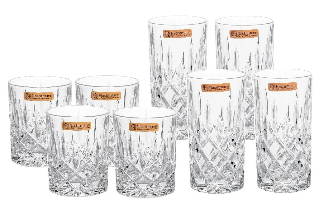 Nachtmann Whisky- & Longdrinkgläser "Noblesse", 8er Set Je 4 Stück 3 Nachtmann Whisky- & Longdrinkgläser "Noblesse", 8er Set Je 4 Stück