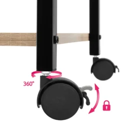 Tectake Servierwagen Rugby 65,5x45,5x88,5cm - Industrial Holz Hell, Eiche Sonoma -Küchenutensilien Laden 2171a7bee95066a3bbcb4441a7395374