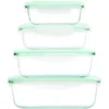 Cuisine Edition Klick-it Glas-Frischhaltedosen Set 8-tlg. Mint, 4 Glasschüsseln Mit Passendem Deckel Mit Mikrowellenventil, Geeignet Für Backofen, Mikrowelle & Gefrierfach, BPA-frei -Küchenutensilien Laden 217b3a7d470567821f0351524f0af16b