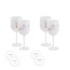 Moët & Chandon Champagnergläser ICE IMPERIAL 450ml Aus Acryl Set Mit 4 Gläsern Inkl. Untersetzer