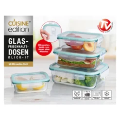 Cuisine Edition Klick-it Glas-Frischhaltedosen Set 8-tlg. Mint, 4 Glasschüsseln Mit Passendem Deckel Mit Mikrowellenventil, Geeignet Für Backofen, Mikrowelle & Gefrierfach, BPA-frei 17 Cuisine Edition Klick-it Glas-Frischhaltedosen Set 8-tlg. Mint, 4 Glasschüsseln Mit Passendem Deckel Mit Mikrowellenventil, Geeignet Für Backofen, Mikrowelle & Gefrierfach, BPA-frei -Küchenutensilien Laden 2211b92f8eaf6510e0cf18ecda21faca