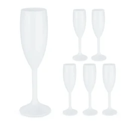 Relaxdays Sektgläser Kunststoff 6er Set