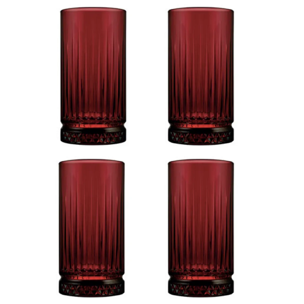 Pasabahce Elysia Wassergläser Longdrinkgläser 4er Set Lang Rot 450ml 520015 3 Pasabahce Elysia Wassergläser Longdrinkgläser 4er Set Lang Rot 450ml 520015