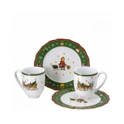 HUTSCHENREUTHER Kaffee-Set 4tlg. Wintertime Grün 1 Stck. 701515 (EKB) -Küchenutensilien Laden 24570cc2069843ec955bb4d511c3a641