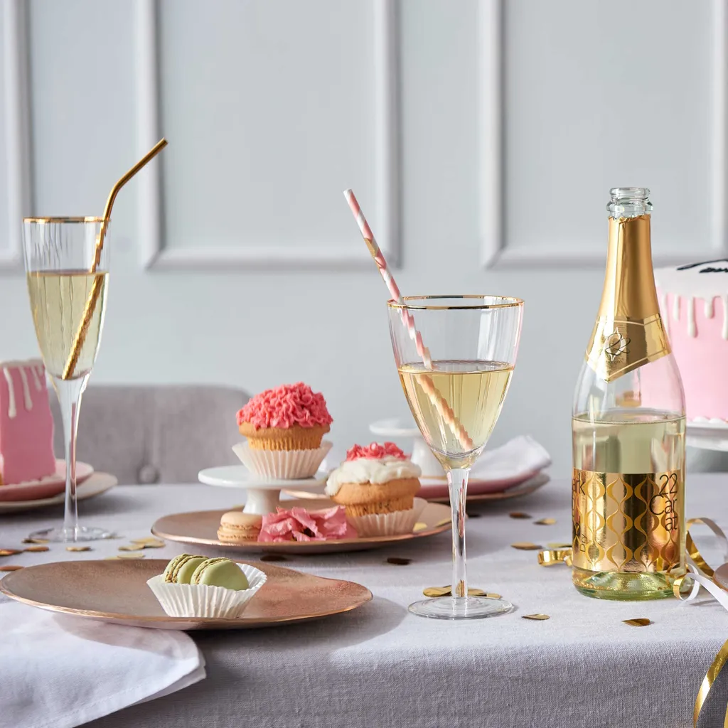 BUTLERS GOLDEN TWENTIES 4x Weingläser Mit Goldrand Und Rillen 280ml 7 BUTLERS GOLDEN TWENTIES 4x Weingläser Mit Goldrand Und Rillen 280ml – Bild 5