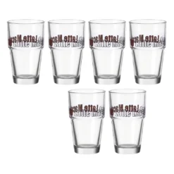LEONARDO 043399 'Solo' Leonardo 043399 Latte Macchiato Becher 'Solo' 400ml, Glas, H 14cm, Transparent (6er Pack)