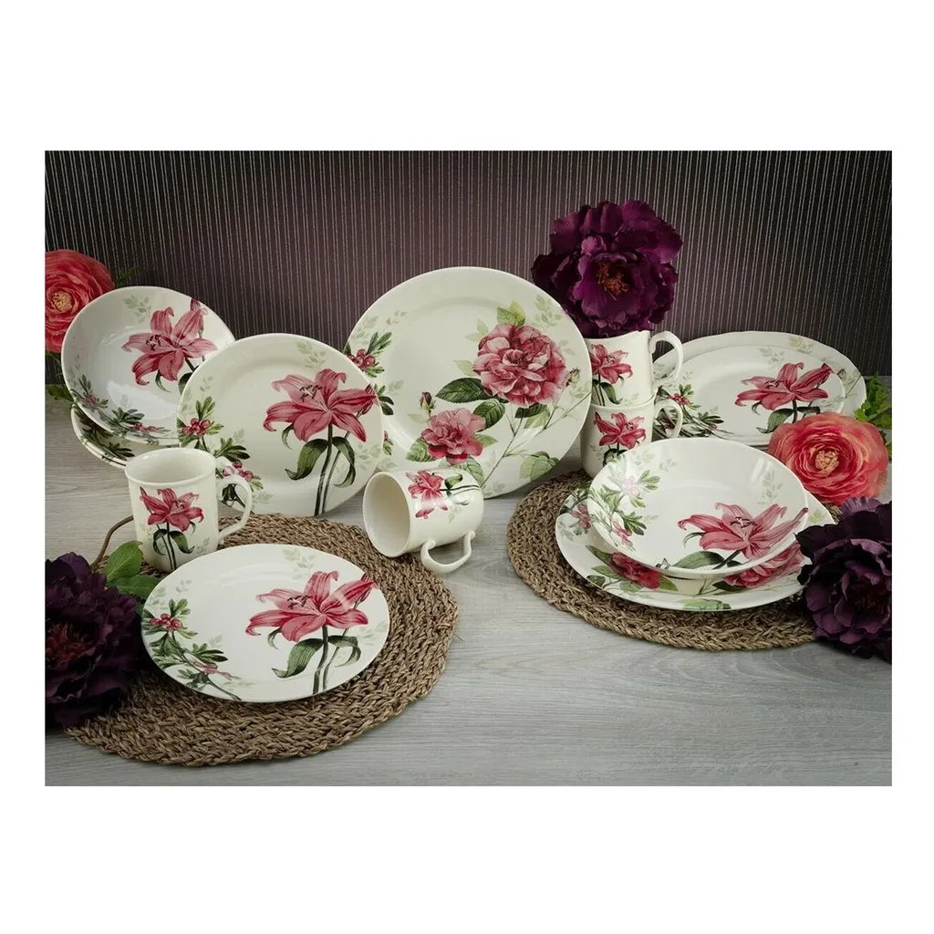 CreaTable 22445 Kombiservice Rosemary Für 4 Personen, Steingut, Mehrfarbig (1 Set, 16-teilig) 5 CreaTable 22445 Kombiservice Rosemary Für 4 Personen, Steingut, Mehrfarbig (1 Set, 16-teilig) – Bild 3