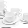 Weissestal DE000001 Tavola Kaffeeservice, Weiß, 18-teilig (1 Set) -Küchenutensilien Laden 2da3cb772a8228445f621f2e66521ea9