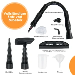 COSTWAY Dampfreiniger Inkl. 9 Zubehör, Handdampfreiniger, Dampfreinigen Handgerät 3 Bar / 250ml / 1050W / 4min Aufheizzeit/für Teppiche, Vorhänge, Autositze, Küche (Orange) 11 COSTWAY Dampfreiniger Inkl. 9 Zubehör, Handdampfreiniger, Dampfreinigen Handgerät 3 Bar / 250ml / 1050W / 4min Aufheizzeit/für Teppiche, Vorhänge, Autositze, Küche (Orange) -Küchenutensilien Laden 2e321358e2bcf778829cf09aa9d3d03b