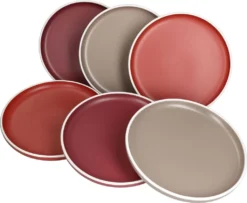 Van Well Liz 24tlg Kombi-Service 6 Pers. Steingut Sand Rot Terracotta Geschirrset -Küchenutensilien Laden 2f22d2e8cca1e791adb61dad58742aef