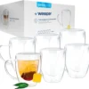 Wessper Doppelwandig Kaffeegläser Mit Henkel, 6 Stück X 350 Ml, Großes Hitzebeständiges Doppelwandglas, Thermogläser, Kaffeegläser Temperaturbeständig Mokkatassen, Teegläser, Latte Machiatto Gläser 1 Wessper Doppelwandig Kaffeegläser Mit Henkel, 6 Stück X 350 Ml, Großes Hitzebeständiges Doppelwandglas, Thermogläser, Kaffeegläser Temperaturbeständig Mokkatassen, Teegläser, Latte Machiatto Gläser -Küchenutensilien Laden 2f278a662de2119f68a07e10e08fa662