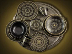 CreaTable 23588 Tafelservice Mandala Für 4 Personen, Steinzeug, Schwarz/gold (1 Set, 12-teilig) 14 CreaTable 23588 Tafelservice Mandala Für 4 Personen, Steinzeug, Schwarz/gold (1 Set, 12-teilig) -Küchenutensilien Laden 30d526b6de395a8443e5b4edde69e605