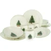CreaTable 14959 Kombiservice Tannenbaum Für 4 Personen, Steingut, Creme/grün (1 Set, 16-teilig) -Küchenutensilien Laden 3350bbb1f564c7148ae8c1480c945adc