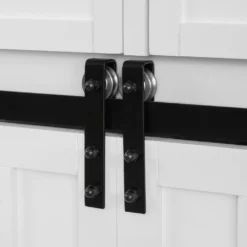 SoBuy FKW94-W Design Küchenwagen Mit Flaschenablage Küchenschrank Mit 2 Schiebetüren Und 2 Schubladen Servierwagen Mit Edelstahlplatte Sideboard Weiß -Küchenutensilien Laden 343c661afdf9b2387a104c9f5383fbe9