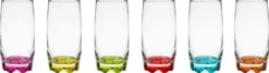 Trinkgläser Aus Glas 350ml (max.390ml) Set 6 Teilig Bunter Boden Wassergläser Saftgläser -Küchenutensilien Laden 344bf71ef24d05fbf826db738870f150