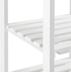 Servierwagen 76 X 37 X 37 Cm Barwagen 3 Ablage 1 Schublade Beistellwagen Allzweckwagen Rollwagen MDF Holzfarben-Weiß [en.casa] -Küchenutensilien Laden 3764769ec1afb6b015ba5197c11d86d0