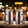 APS Bierkrug 2-er Set Humpen Aus Edelstahl Kupferbecher Bierseidel Metallbecher -Küchenutensilien Laden 37953df80b6b0b58b165b13997bd1484