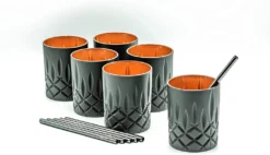 Nachtmann Noblesse 6er-Set Black Edition Whisky Gläser 295 Ml I Spülmaschinenfest I Wasserglas Coloured By EKM (schwarz/kupfer) + 6er-Set EKM Living Trinkhalme Schwarz -Küchenutensilien Laden 3966f888bd5fd10f73efe68075fd7caf