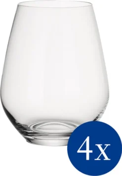 Villeroy & Boch Wasserglas Set Ovid Klar, 4 Tlg.
